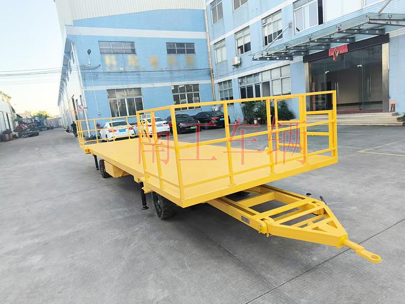 10吨移动拖车底盘 全挂式星空体育登录入口(官方)网站/网页版登陆入口 带护栏